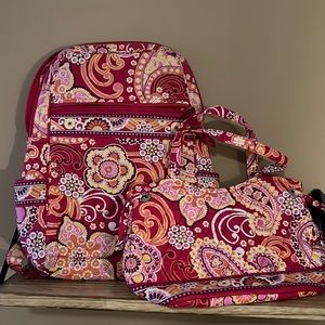 Vera Bradley backpack purse set